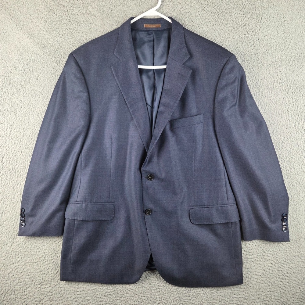 Peter Millar Blazer Sport Coat Jacket 2-Button Laine Wool Mens 46R Blue
